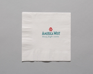 Image: cocktail napkin: America West Airlines