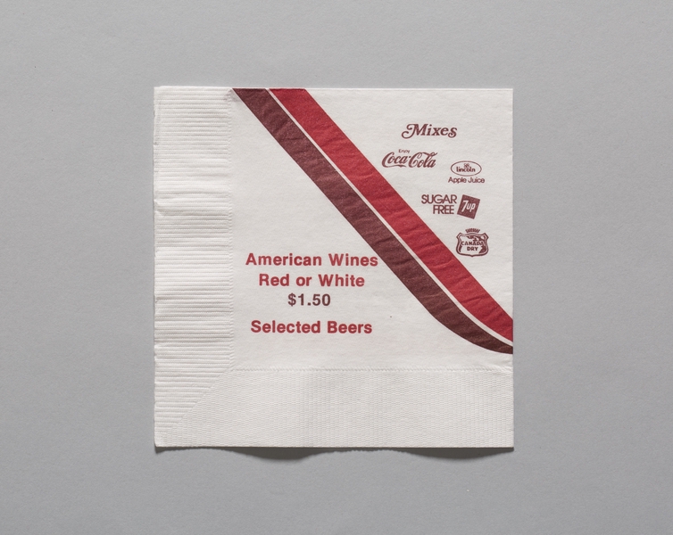 Image: cocktail napkin: Allegheny Airlines