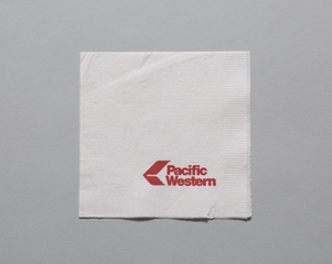 Image: cocktail napkin: Pacific Western Airlines (PWA)