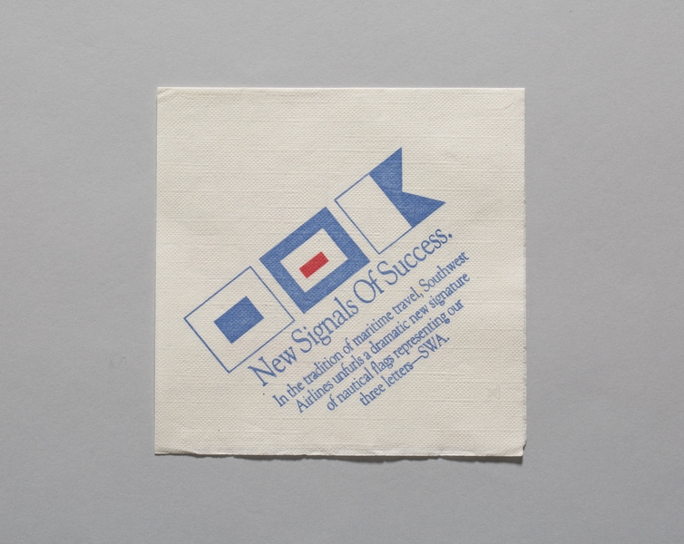 Image: cocktail napkin: Southwest Airlines