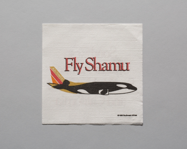 Image: cocktail napkin: Southwest Airlines