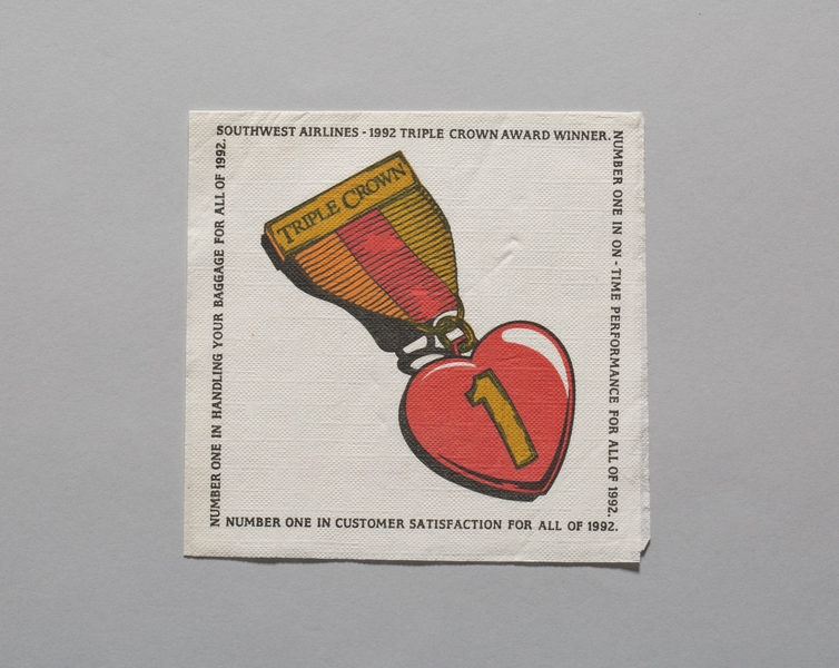 Image: cocktail napkin: Southwest Airlines