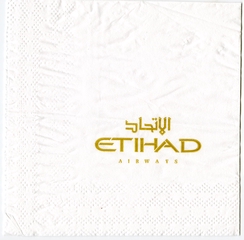Image: cocktail napkin: Etihad Airways