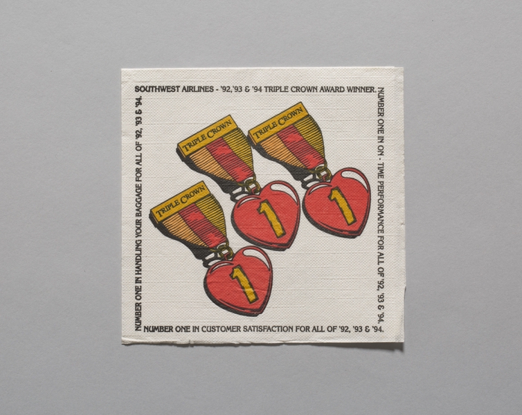 Image: cocktail napkin: Southwest Airlines