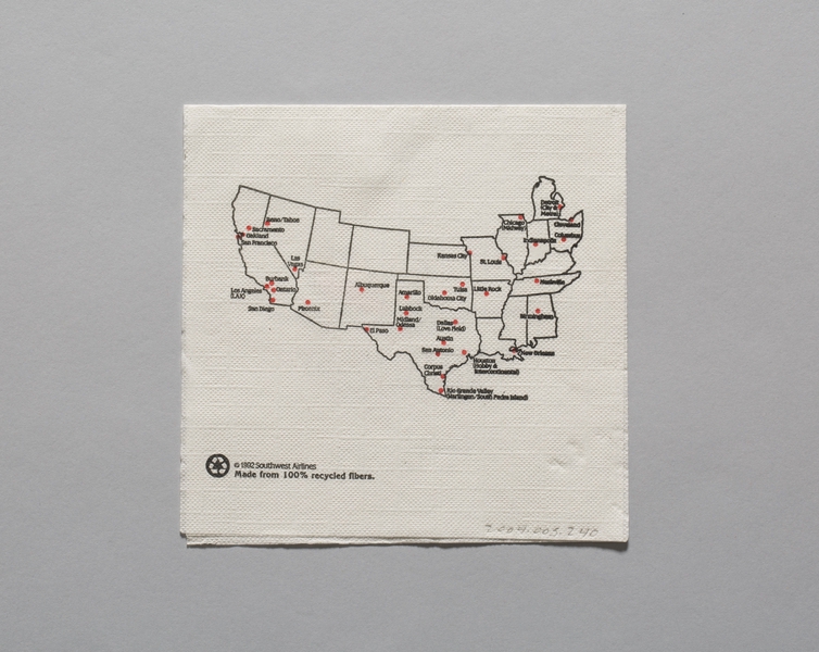 Image: cocktail napkin: Southwest Airlines