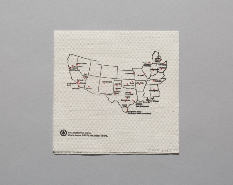 Image: cocktail napkin: Southwest Airlines