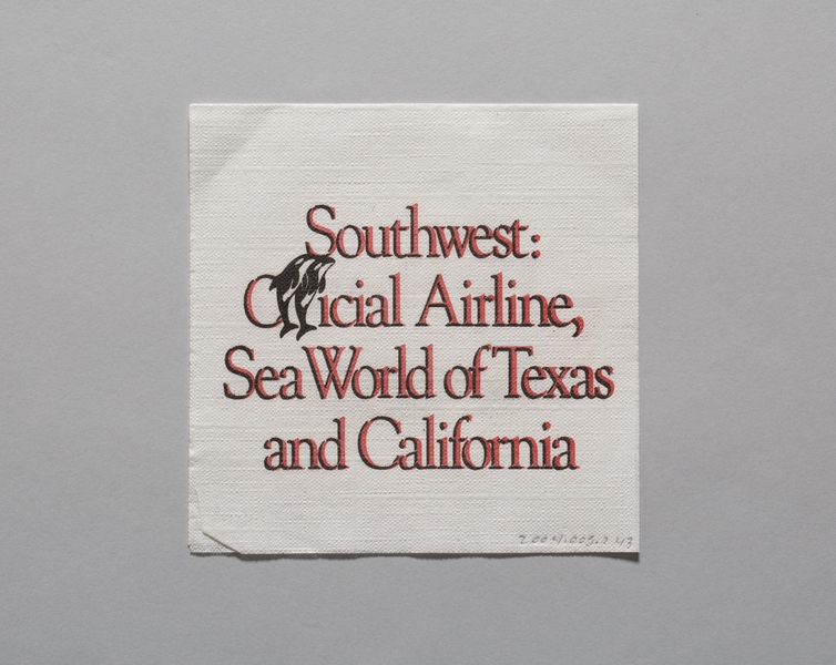 Image: cocktail napkin: Southwest Airlines