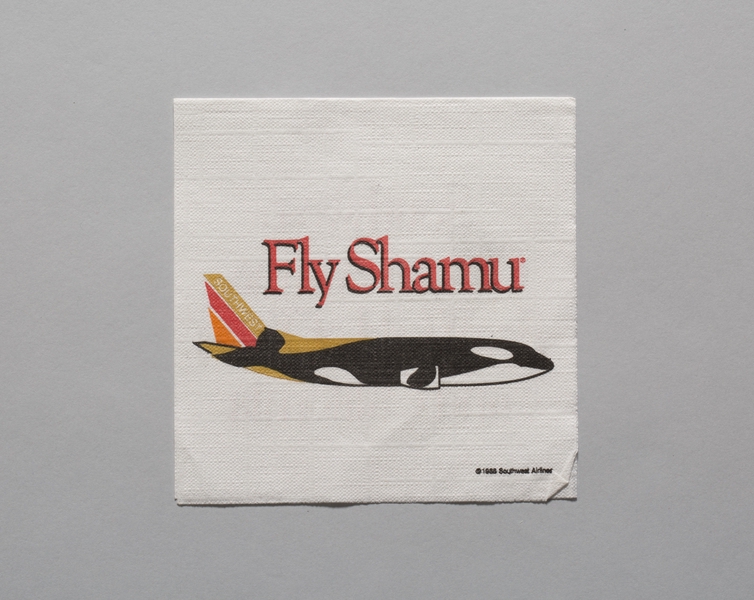 Image: cocktail napkin: Southwest Airlines