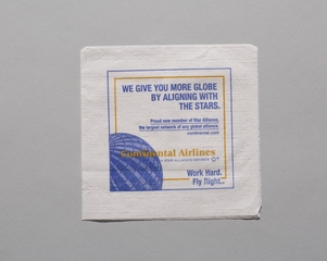 Image: Cocktail napkin: Continental Airlines