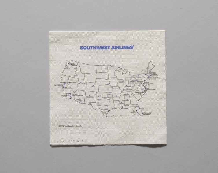 Image: cocktail napkin: Southwest Airlines