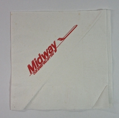 Image: cocktail napkin: Midway Airlines