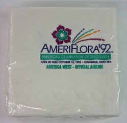 Image: package of cocktail napkins: America West Airlines