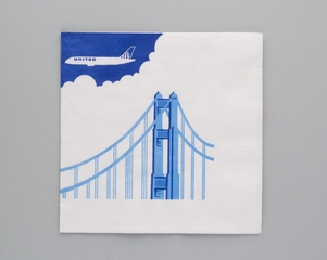 Image: cocktail napkin: United Airlines, San Francisco