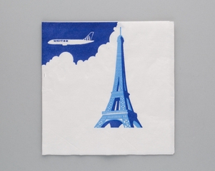 Image: cocktail napkin: United Airlines, Paris