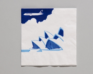 Image: cocktail napkin: United Airlines, Sydney