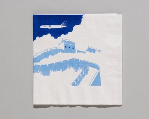Image: cocktail napkin: United Airlines, China