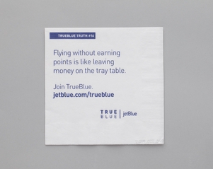 Image: cocktail napkin: JetBlue Airways
