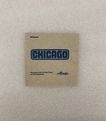 Image: cocktail napkin: Alaska Airlines, Chicago