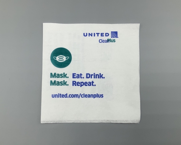 Cocktail napkin: United Airlines