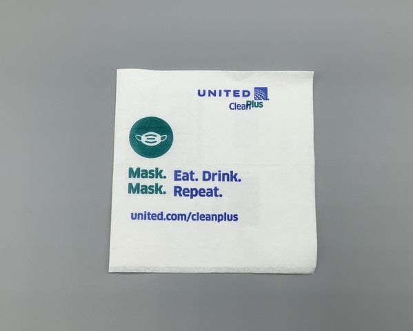 Cocktail napkin: United Airlines