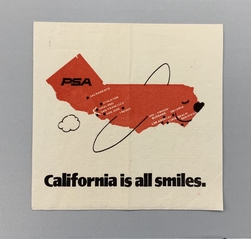 Image: cocktail napkin: Pacific Southwest Airlines (PSA)