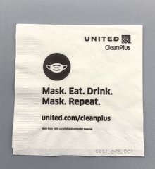 Image: cocktail napkin: United Airlines