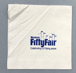 Image: cocktail napkin: Western Airlines