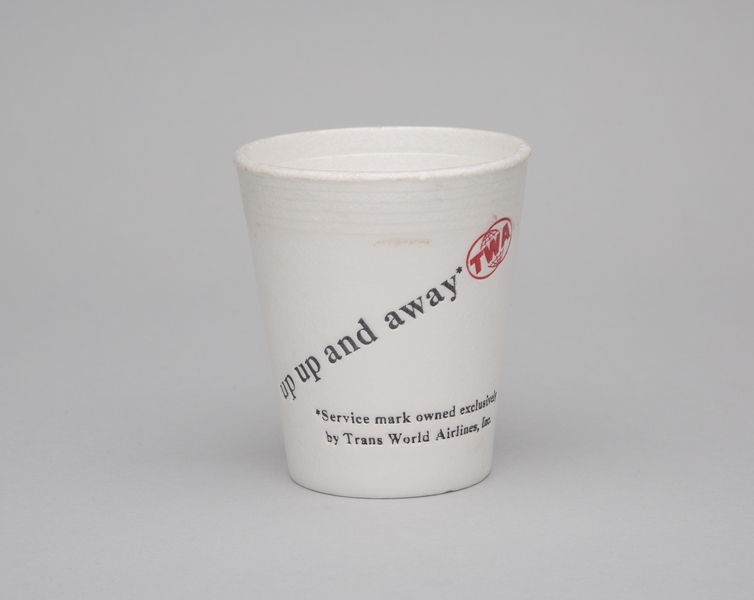Image: polystyrene cup: TWA (Trans World Airlines)