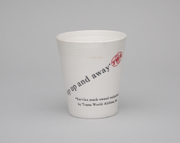 Polystyrene cup: TWA (Trans World Airlines)