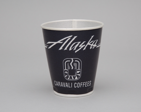 Polystyrene cup: Alaska Airlines