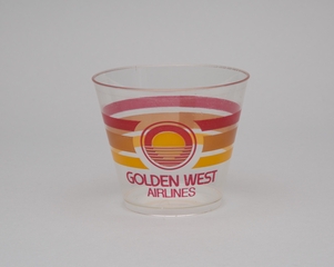 Image: plastic cup: Golden West Airlines