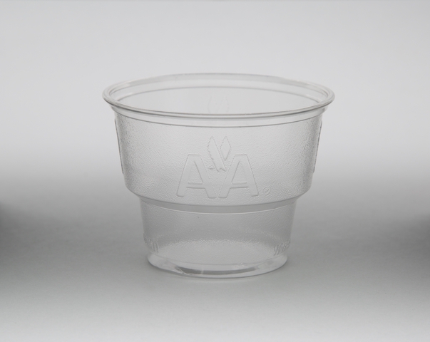Plastic cup: American Airlines