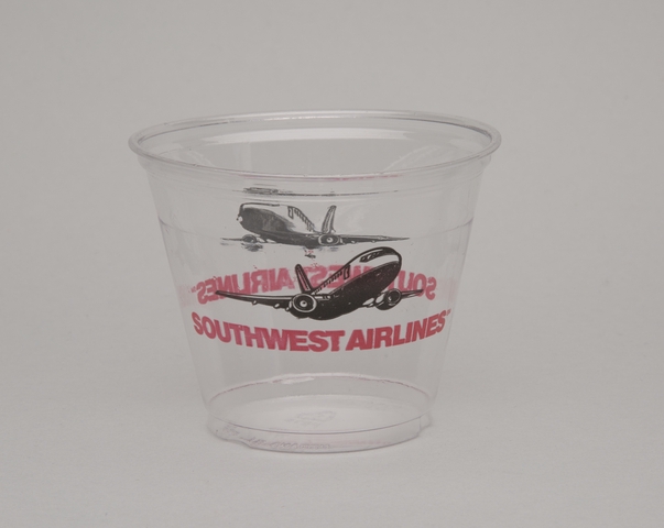 Plastic cup: Southwest Airlines