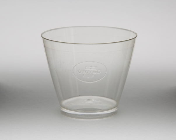Plastic cup: United Air Lines