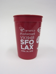 Image: plastic cup: Virgin America, Flight VX1948