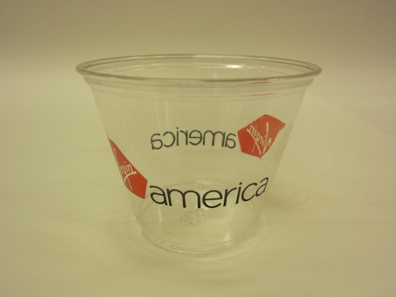 Image: plastic cup: Virgin America