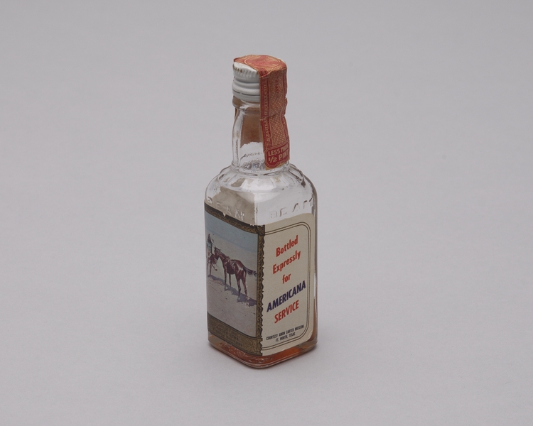 Image: miniature liquor bottle: American Airlines, Jim Beam