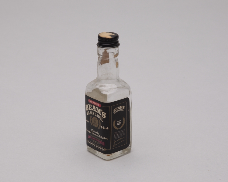 Image: miniature liquor bottle: Beam’s Black Label