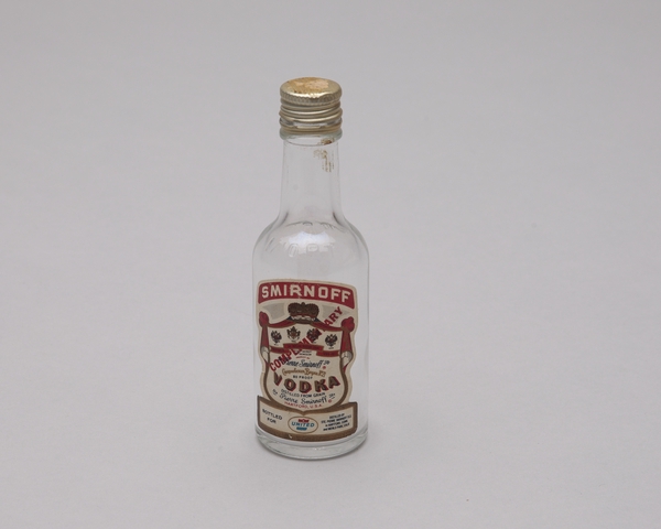 Miniature liquor bottle: United Air Lines, Smirnoff Vodka