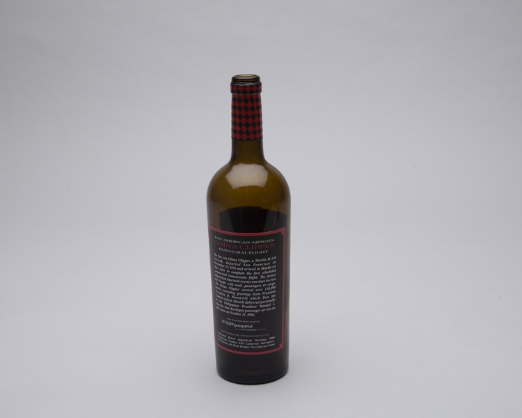 Image: wine bottle: Seabiscuit Ranch Winery, Pan American Airways System Martin M-130 China Clipper