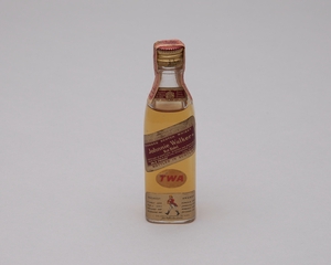 Image: miniature liquor bottle: TWA (Trans World Airlines), Johnnie Walker Red Label