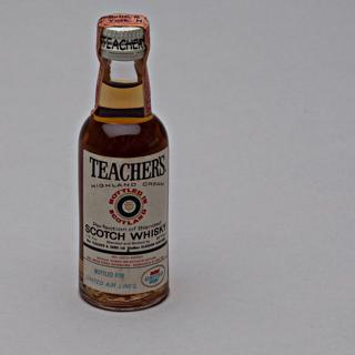 Image #1: miniature liquor bottle: United Air Lines, Teacher’s Scotch Whisky