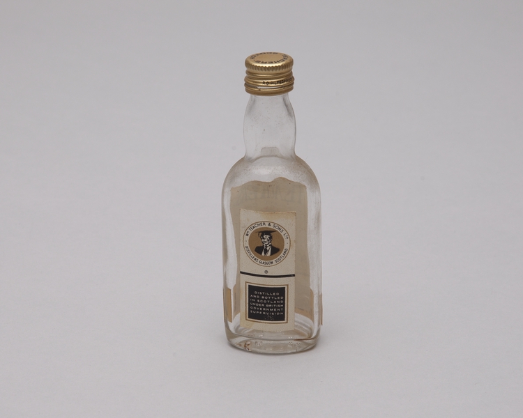 Image: miniature liquor bottle: Mexicana Airlines, Teacher’s Scotch Whisky