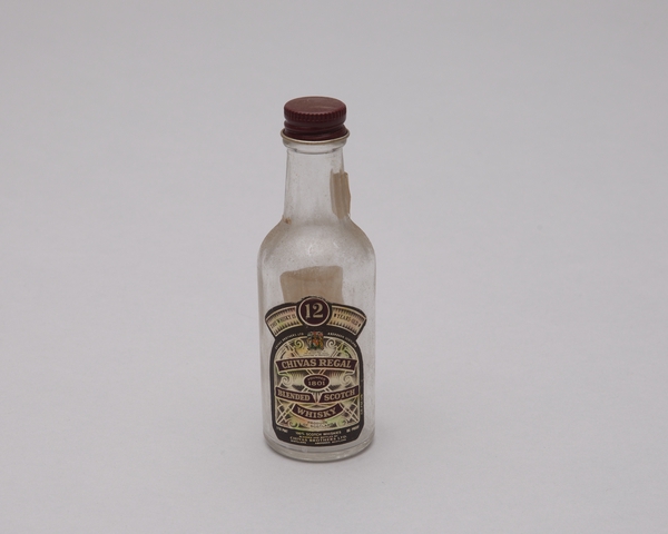 Miniature liquor bottle: Mexicana Airlines, Chivas Regal 