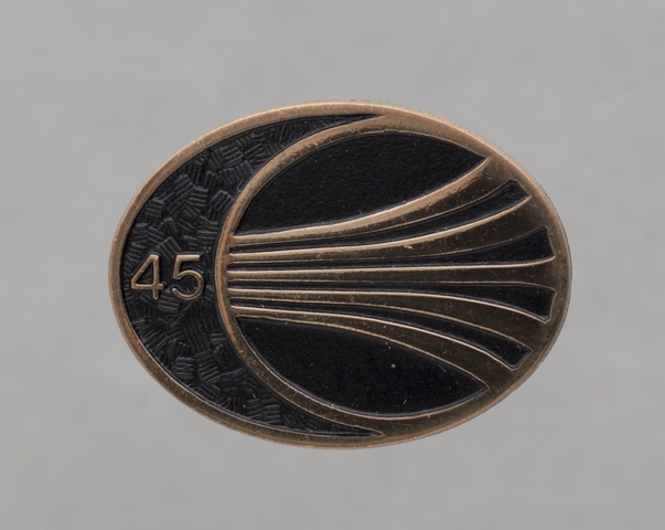 Service pin / tie tack: Continental Airlines, 45 years
