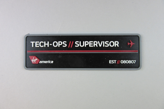 Uniform patch: Virgin America, Tech-Ops, Supervisor