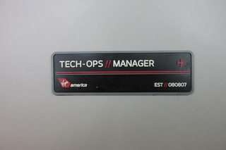 Image: uniform patch: Virgin America, Tech-Ops, Manager