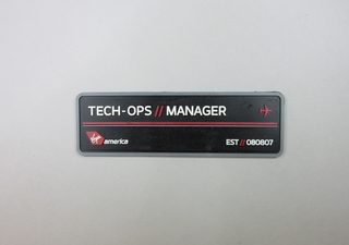 Image: uniform patch: Virgin America, Tech-Ops, Manager