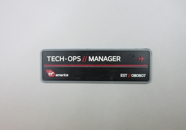 Uniform patch: Virgin America, Tech-Ops, Manager