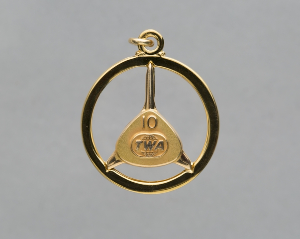 Service pendant: TWA (Trans World Airlines), 10 years